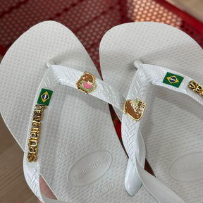 Havaianas Brasil + Placa Logo + Pins Capivara